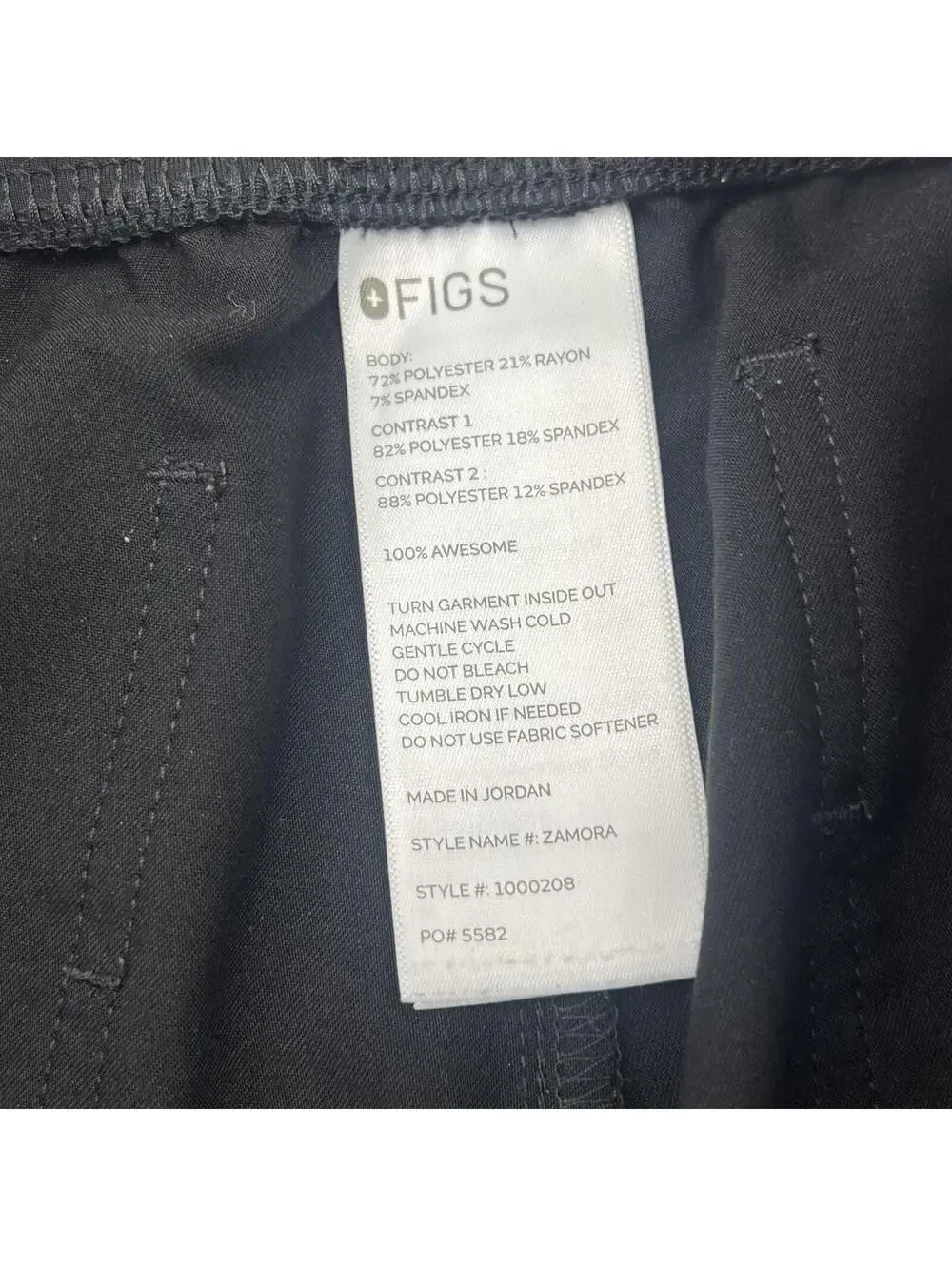 FIGS Zamora Jogger Scrub Pants Women's M/P Medium Petite Black Gray Drawstring - Picture 3 of 8